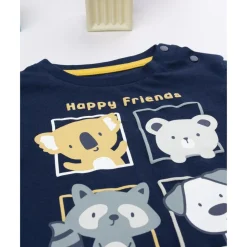 Prenatal Camiseta azul “Happy friends” para niño