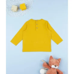 Prenatal Camiseta bebé amarilla con estampado osito