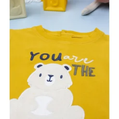 Prenatal Camiseta bebé amarilla con estampado osito