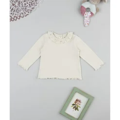 Prenatal Camiseta bebé beige de canalé* Recién Nacido·Ropa Y Accesorios|Ropa Y Accesorios·Camisetas