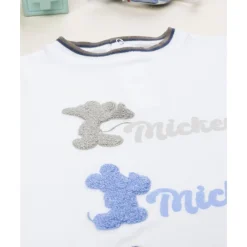 Prenatal Camiseta blanca de manga larga para niño con Mickey Mouse* Niño·Bebé Niño 3-36 Meses|Bebé Niño 3-36 Meses·Camisas Y Camisetas