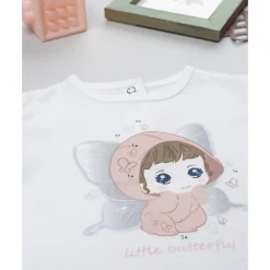 Prenatal Camiseta blanca de niña con estampado