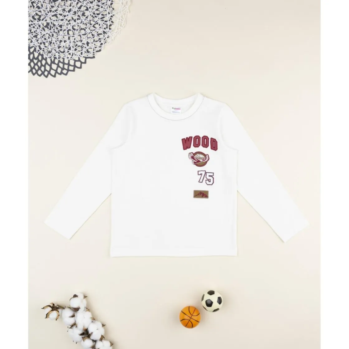 Prenatal Camiseta blanca “Wood” para niño* Niño·Niño 2-10 Años|Niño 2-10 Años·Camisas Y Camisetas