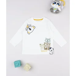 Prenatal Camiseta blanca “You make me happy” para niño