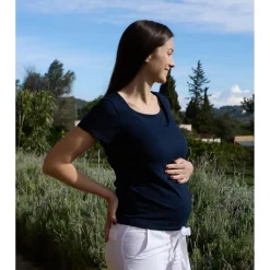 Prenatal Camiseta de lactancia en algodón Azul