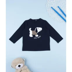 Prenatal Camiseta de manga larga azul con estampado de perrito* Niño·Bebé Niño 3-36 Meses|Bebé Niño 3-36 Meses·Camisas Y Camisetas