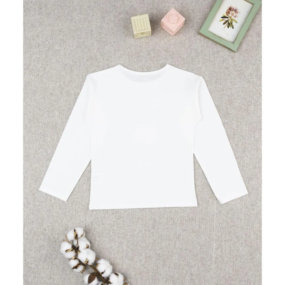 Prenatal Camiseta de niña blanca con estampado de unicornio