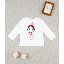 Prenatal Camiseta de niña blanca Lady Unicorn* Niña·Bebé Niña 3-36 Meses|Bebé Niña 3-36 Meses·Camisas Y Camisetas