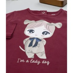 Prenatal Camiseta de niña burdeos Lady Dog* Niña·Bebé Niña 3-36 Meses|Bebé Niña 3-36 Meses·Camisas Y Camisetas