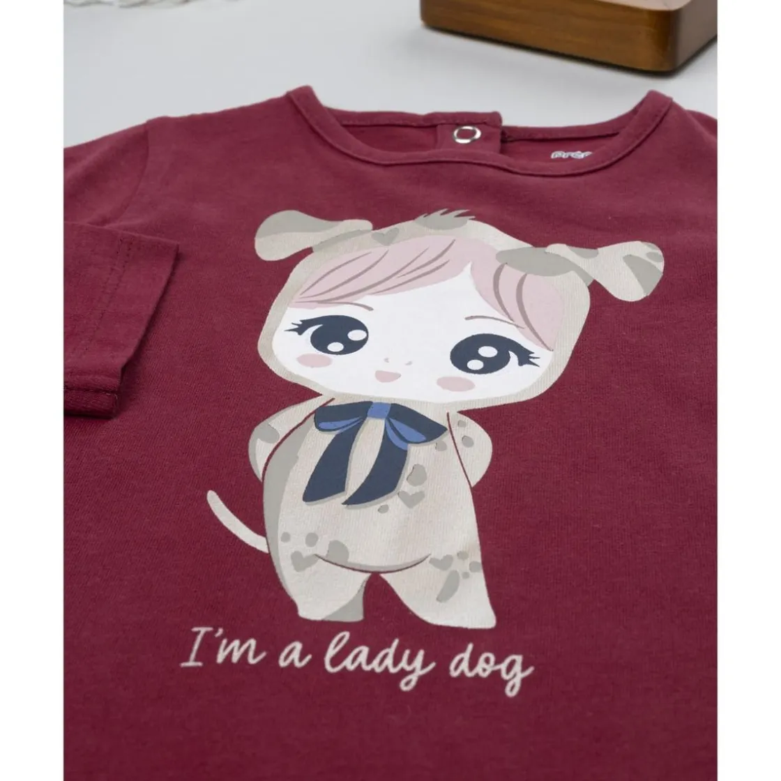 Prenatal Camiseta de niña burdeos Lady Dog* Niña·Bebé Niña 3-36 Meses|Bebé Niña 3-36 Meses·Camisas Y Camisetas