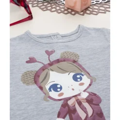 Prenatal Camiseta de niña gris con estampado* Niña·Bebé Niña 3-36 Meses|Bebé Niña 3-36 Meses·Camisas Y Camisetas