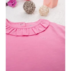 Prenatal Camiseta de niña rosa con cuello