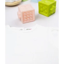 Prenatal Camiseta niña blanca canalé* Bebé Niña 3-36 Meses·Camisas Y Camisetas|Niña·Bebé Niña 3-36 Meses