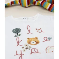 Prenatal Camiseta niña blanca con estampado