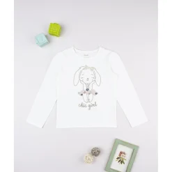 Prenatal Camiseta niña blanca estampado "chic girl"* Niña·Niña 2-10 Años|Niña 2-10 Años·Camisas Y Camisetas