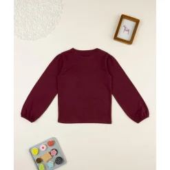 Prenatal Camiseta niña burdeos de manga larga