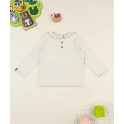 Prenatal Camiseta niña color crema con bordado cuello* Bebé Niña 3-36 Meses·Camisas Y Camisetas|Niña·Bebé Niña 3-36 Meses