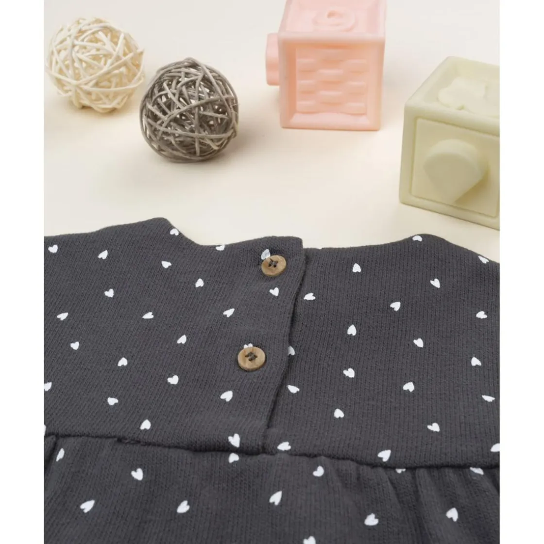 Prenatal Camiseta niña gris con corazones* Recién Nacido·Ropa Y Accesorios|Ropa Y Accesorios·Punto