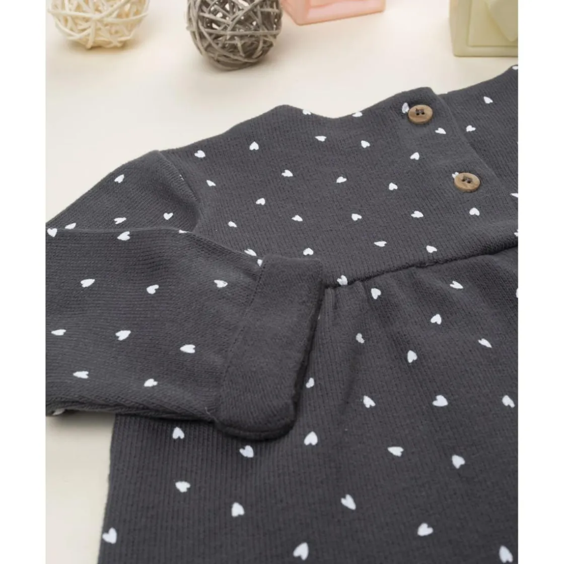 Prenatal Camiseta niña gris con corazones* Recién Nacido·Ropa Y Accesorios|Ropa Y Accesorios·Punto