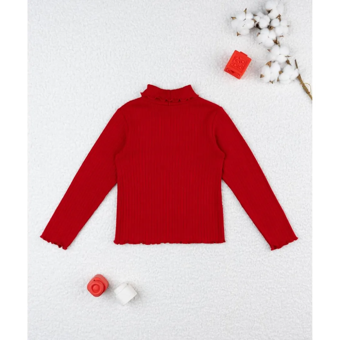 Prenatal Camiseta niña roja de canalé* Niña·Niña 2-10 Años|Niña 2-10 Años·Jerséis Y Sudaderas