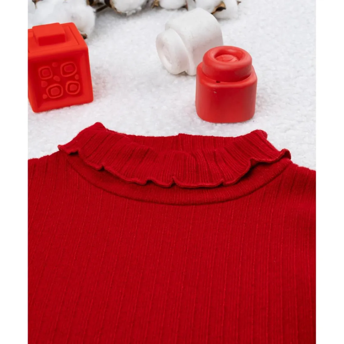 Prenatal Camiseta niña roja de canalé* Niña·Niña 2-10 Años|Niña 2-10 Años·Jerséis Y Sudaderas