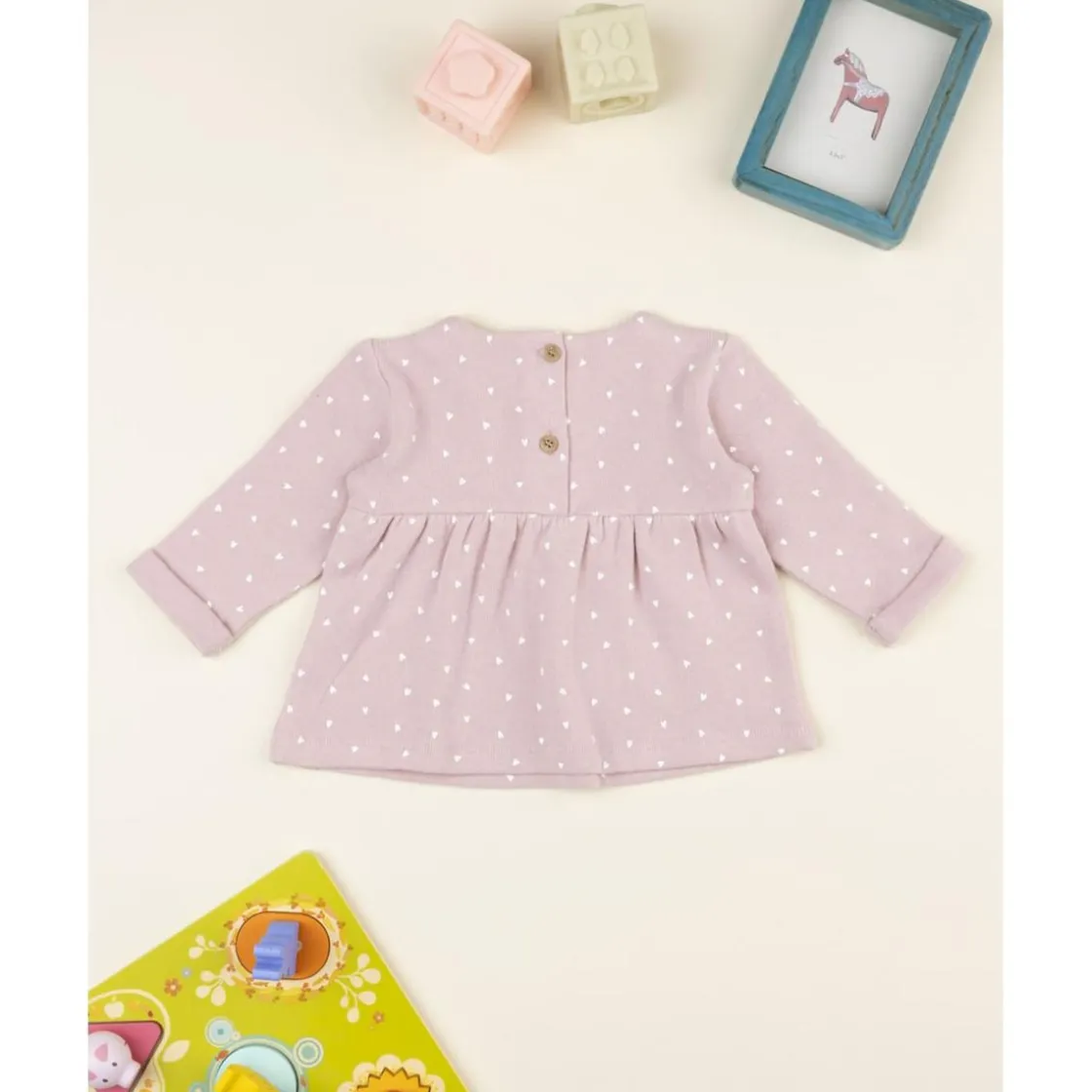 Prenatal Camiseta niña rosa con corazones