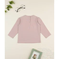 Prenatal Camiseta niña rosa patch corazones