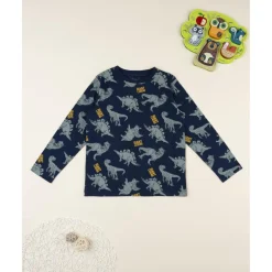 Prenatal Camiseta niño azul con estampado “Dino Allover”* Niño·Niño 2-10 Años|Niño 2-10 Años·Camisas Y Camisetas