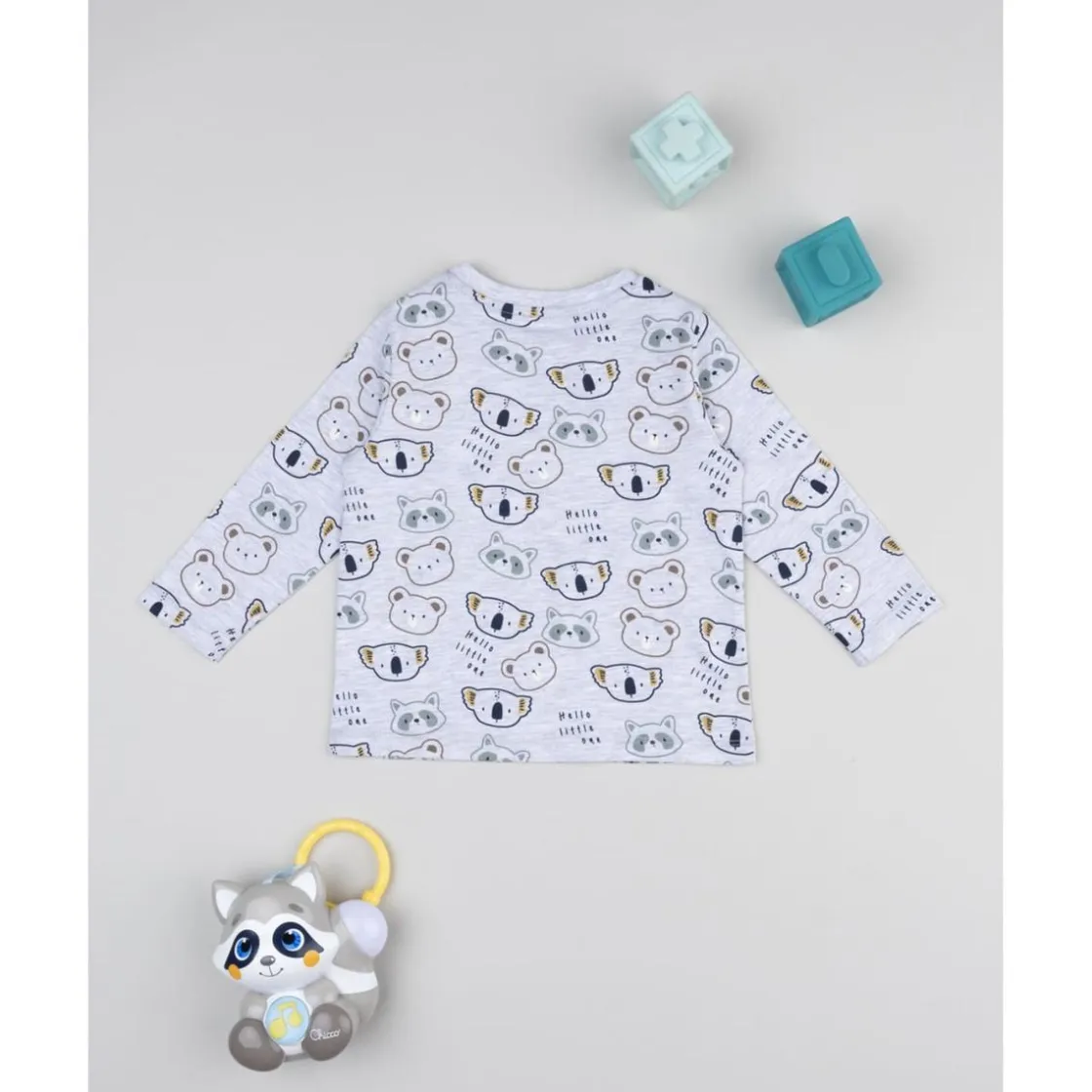 Prenatal Camiseta niño gris con animalitos