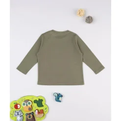 Prenatal Camiseta verde básica para niño