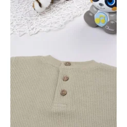 Prenatal Camiseta waffle marrón de manga larga para niño