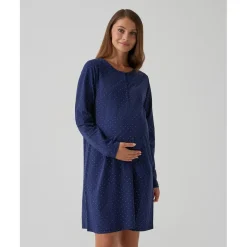 Prenatal Camisón azul con estampado de lunares
