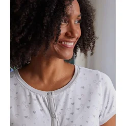 Prenatal Camisón de Maternidad con Estampado de Corazones