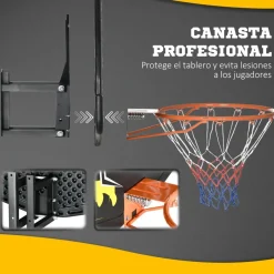 Outsunny Canasta de Baloncesto bicolor para puerta o pared* Deportes