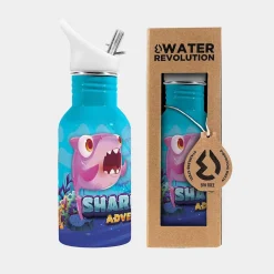 CLASSICS REVOLUTION, S.L. Cantimplora de acero inoxidable 500ml Sharkland* Material Escolar