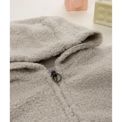 Prenatal Cardigan bebé beige con capucha efecto peluche