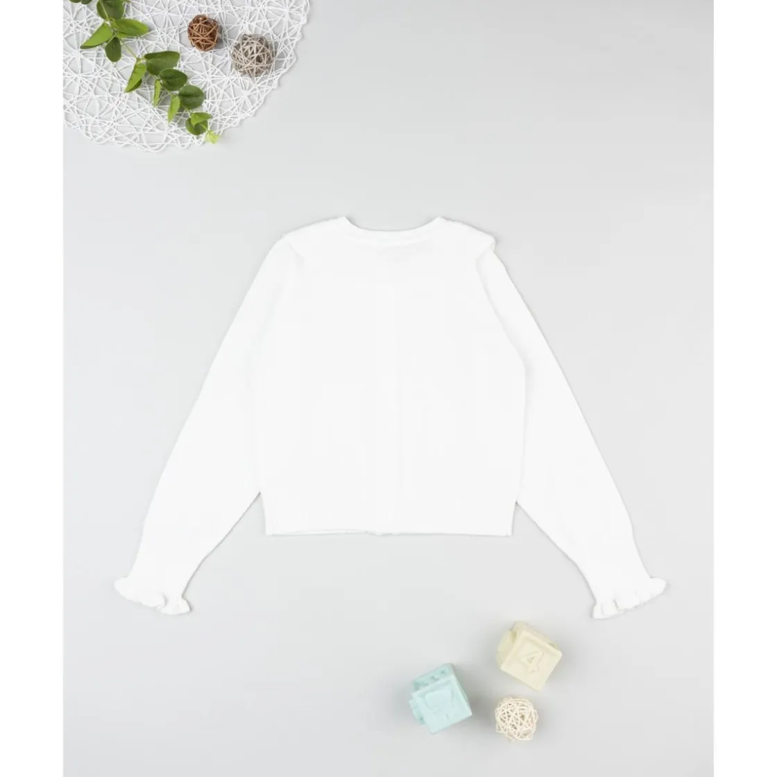 Prenatal Cardigan blanco con bordados para niña* Niña·Niña 2-10 Años|Niña 2-10 Años·Jerséis Y Sudaderas