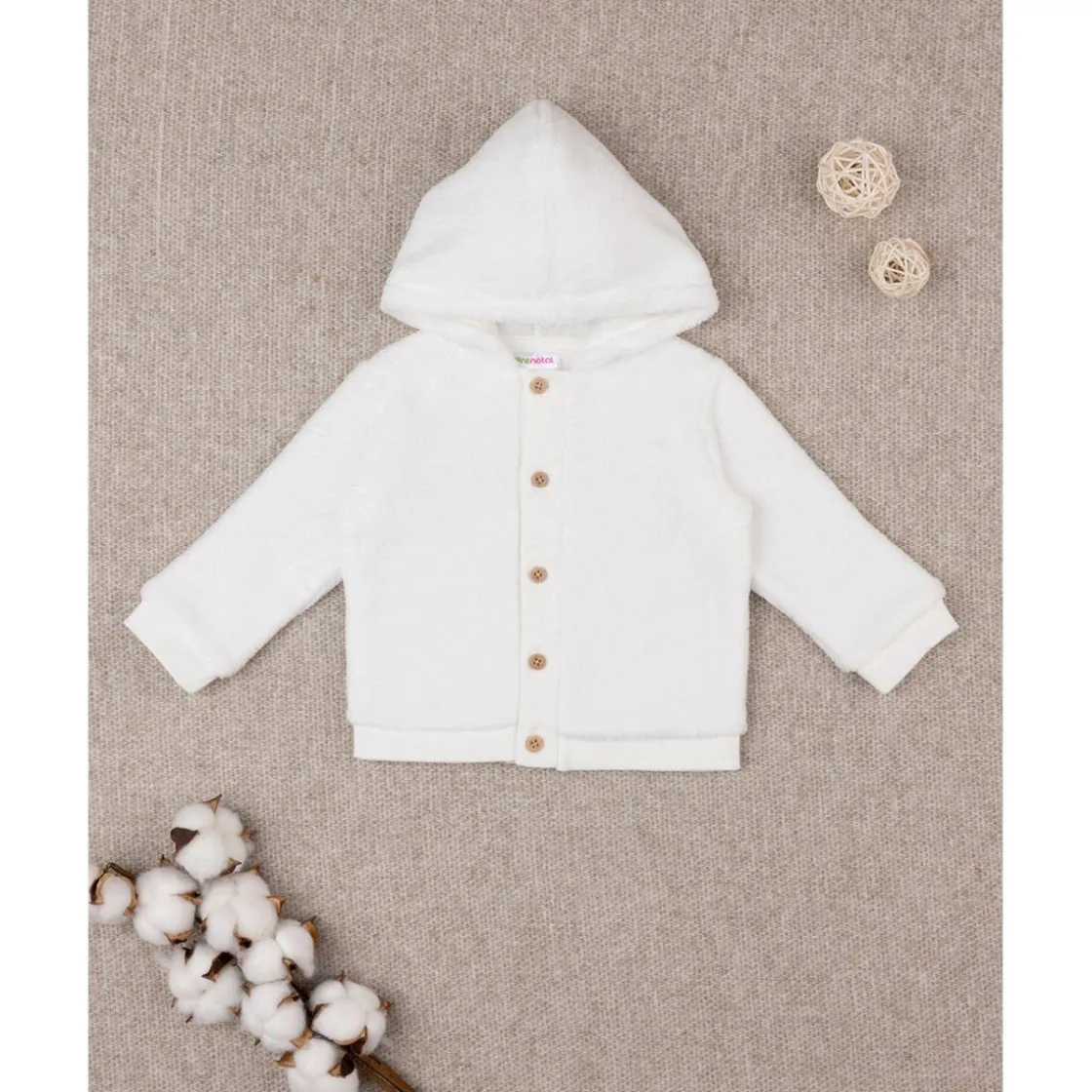 Prenatal Cardigan blanco para niño