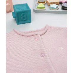 Prenatal Cardigan rosa de punto con cuello redondo para niña* Niña·Bebé Niña 3-36 Meses|Bebé Niña 3-36 Meses·Jerséis Y Cardigans