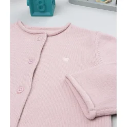 Prenatal Cardigan rosa de punto con cuello redondo para niña* Niña·Bebé Niña 3-36 Meses|Bebé Niña 3-36 Meses·Jerséis Y Cardigans