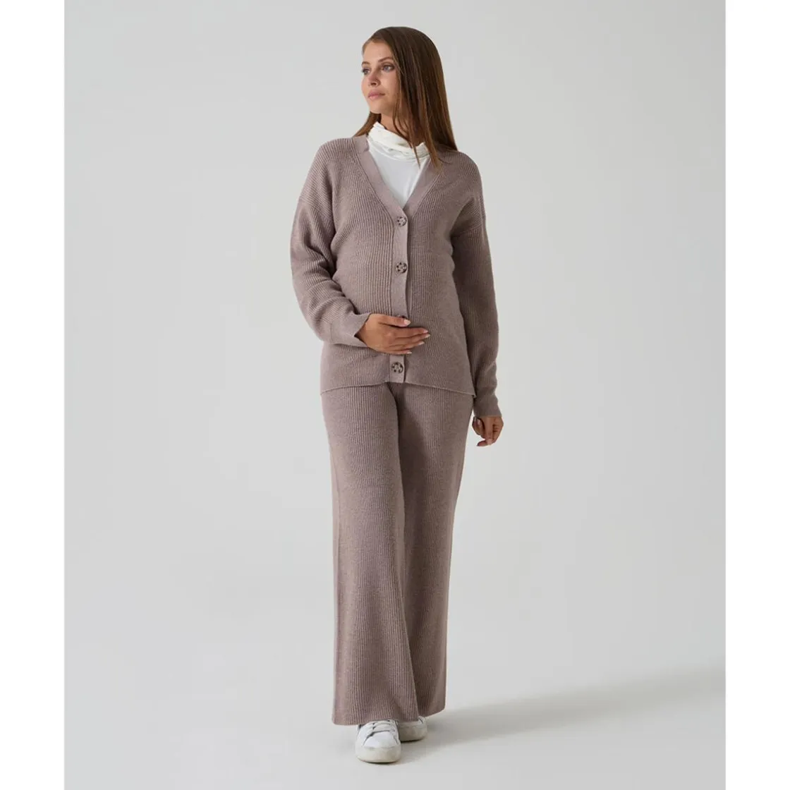 Prenatal Cardigan tricot marrón premamá