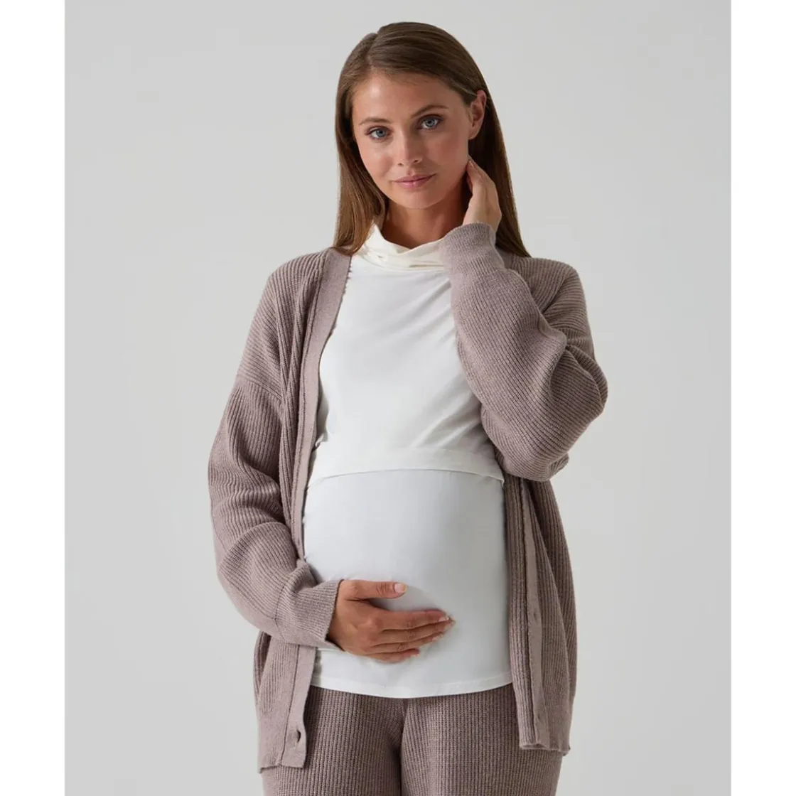 Prenatal Cardigan tricot marrón premamá