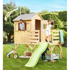 SOULET Casa infantil de madera con tobogán Josephine