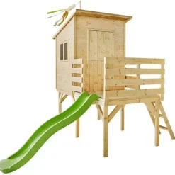 SOULET Casa infantil elevada de madera con tobogán Portland