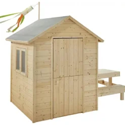 SOULET Caseta de madera infantil con mesa de picnic Tiana* Casas
