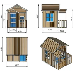 MASGAMES Casita infantil Olden de madera Azul* Casas