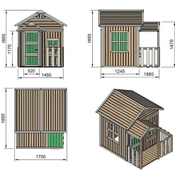 MASGAMES Casita infantil Olden de madera Verde* Casas