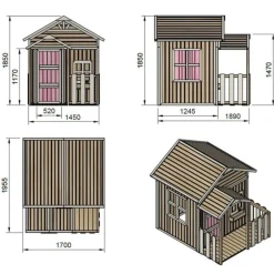 MASGAMES Casita infantil Olden de madera Rosa* Casas