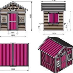 MASGAMES Casita infantil Visby de madera Rosa* Casas