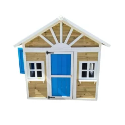 MASGAMES Casita infantil Visby de madera Azul